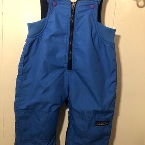 Patagonia Kids Bright Blue Snow bib Overalls 12 months vintage preloved
